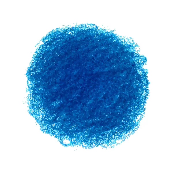 Modrá pastelka Klikyháky textury skvrna izolované na bílém pozadí — Stockový vektor