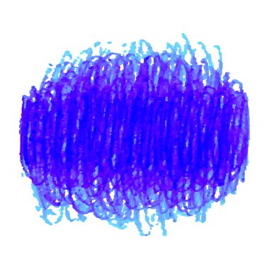 Mavi Kalem karalama doku leke üzerinde izole beyaz arka plan