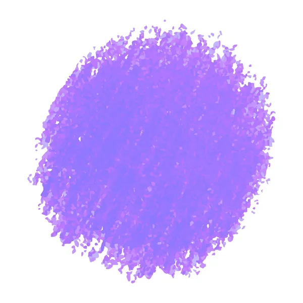 Crayon violet gribouillis texture tache isolée sur fond blanc — Image vectorielle