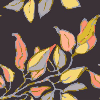 Yapraklı kusursuz desen