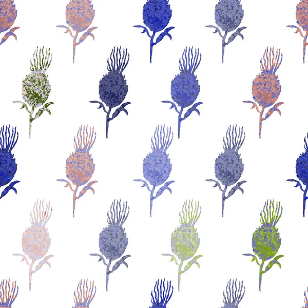 ハーブ、植物とのシームレスなパターン — ストックベクタ