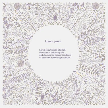 Yapraklı çiçek vektör şablonu