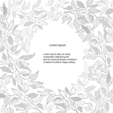 Yapraklı çiçek vektör şablonu