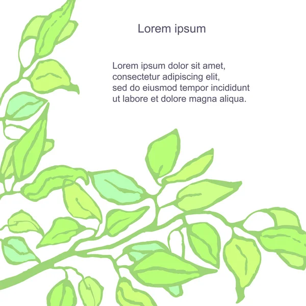 Modèle vectoriel floral avec feuilles — Image vectorielle