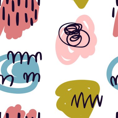 Renkli karalamalarla soyut ve pürüzsüz arkaplan