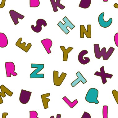 Renkli harflerle kusursuz arkaplan