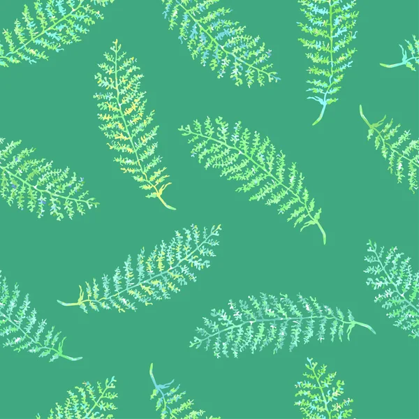 Nahtloses Muster mit Kräutern, Pflanzen — Stockvektor
