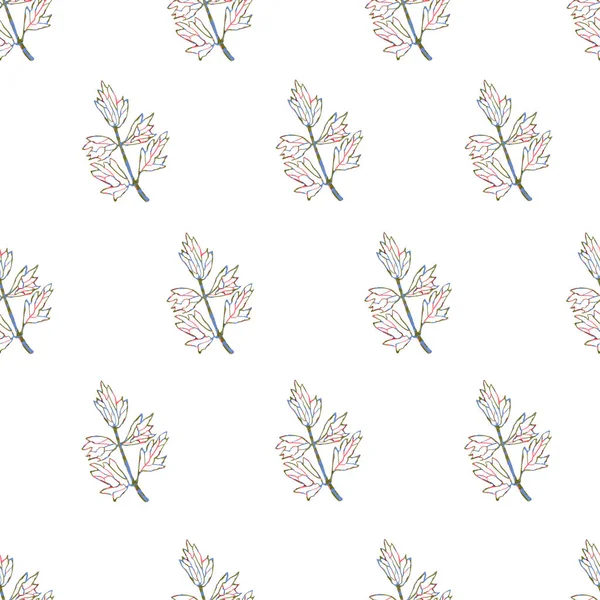 Otlar, bitkiler ile dikişsiz desen