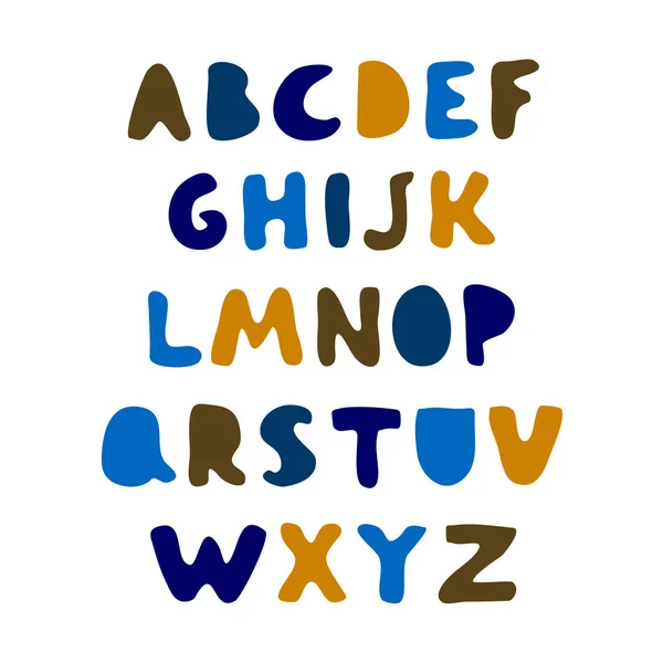 Alphabet coloré positif pour les enfants — Image vectorielle