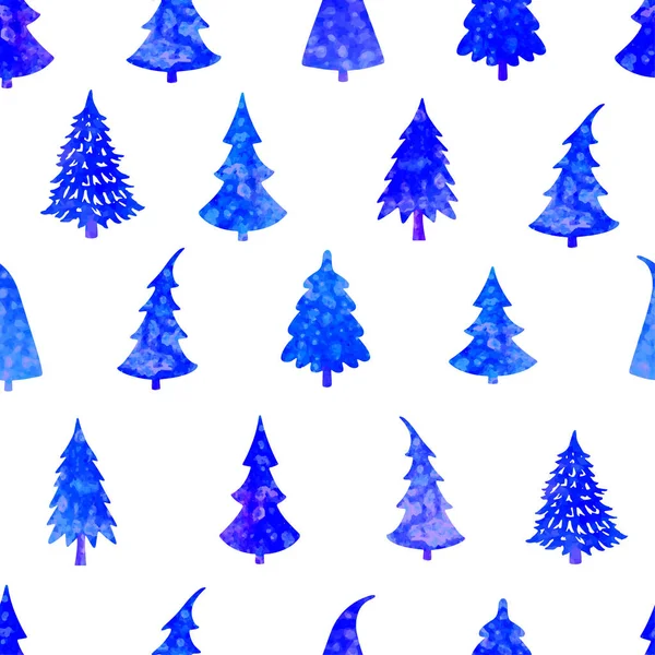 Fond sans couture avec arbre de Noël — Image vectorielle