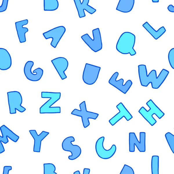 Nahtloser Hintergrund mit bunten Buchstaben — Stockvektor