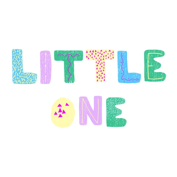 Μικρό - αφίσα παιδικό δωμάτιο με γράμματα στο χέρι — Διανυσματικό Αρχείο