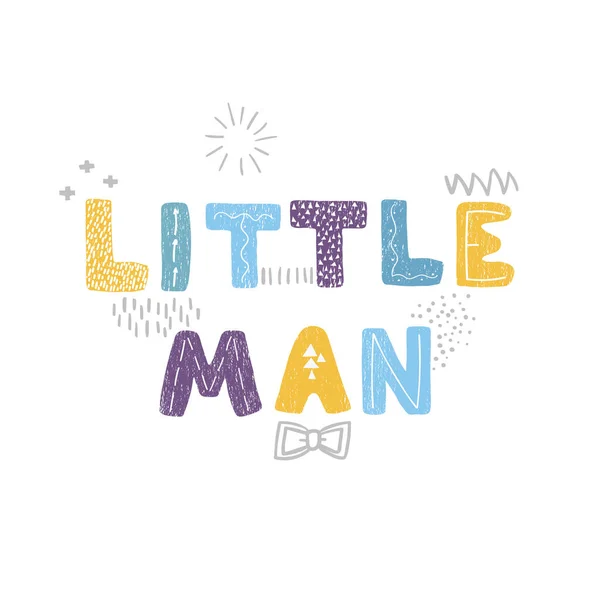 Ręcznie rysowane litery - Mały człowiek — Wektor stockowy