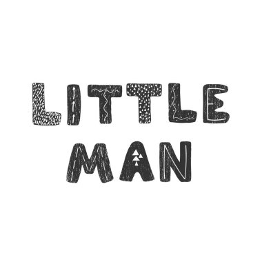 El çizimi harfler - küçük adam