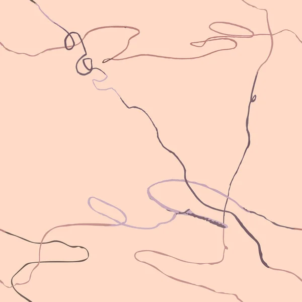 Bezproblémový vzor s ručně kreslenými abstraktními čárami, čmáranicemi — Stockový vektor