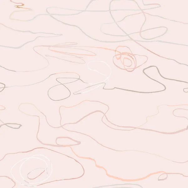 Nahtloses Muster mit handgezeichneten abstrakten Linien, Kritzeleien — Stockvektor