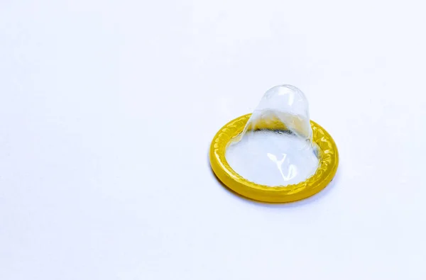 Condom on white background — Stock Photo, Image