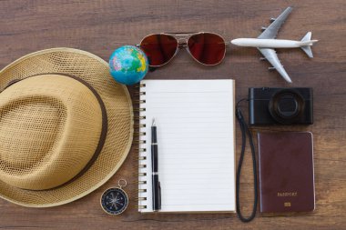 Seyahat planı, tatil, turizm mockup