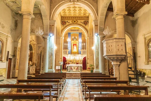 Italia Sicilia Provincia Messina Montalbano Elicona Abril 2019 Santuario Iglesia — Foto de Stock