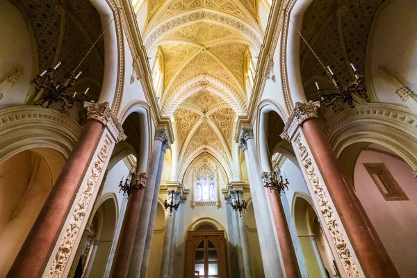 Italië Sicilië Provincie Trapani Erice Interieur Van Chiesa Madre Gebouwd — Stockfoto