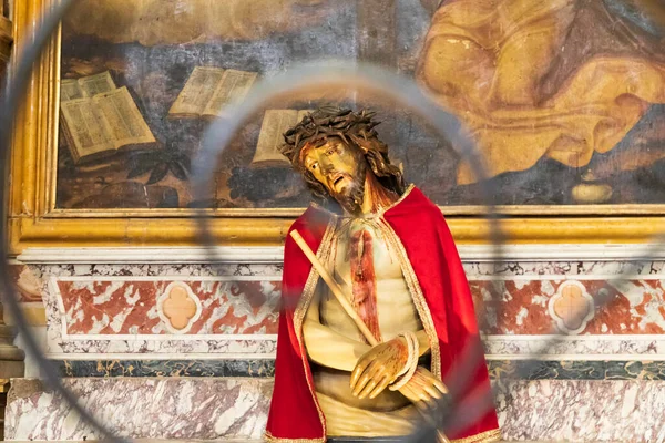 Italy Sicily Province Palermo Palermo April 2019 Statue Jesus Cathedral — Stock Photo, Image