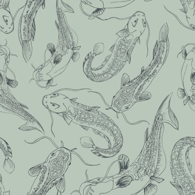 Vektör yayın balığı desen