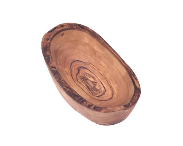 Cuenco ondulado de madera de olivo — Foto de Stock