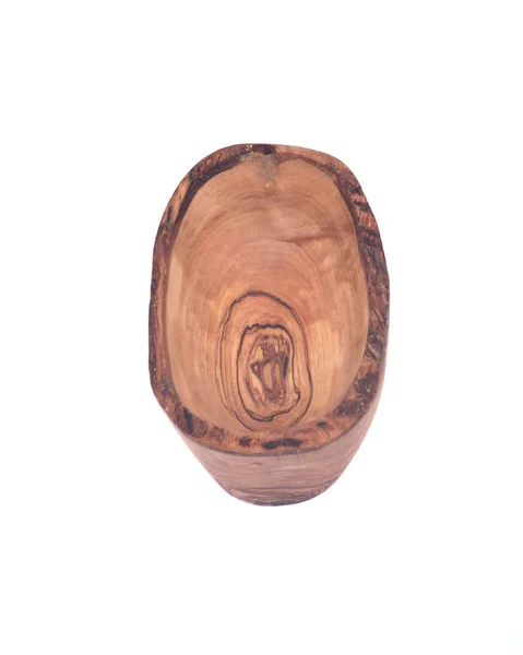 Olive wood vågiga rim skål — Stockfoto