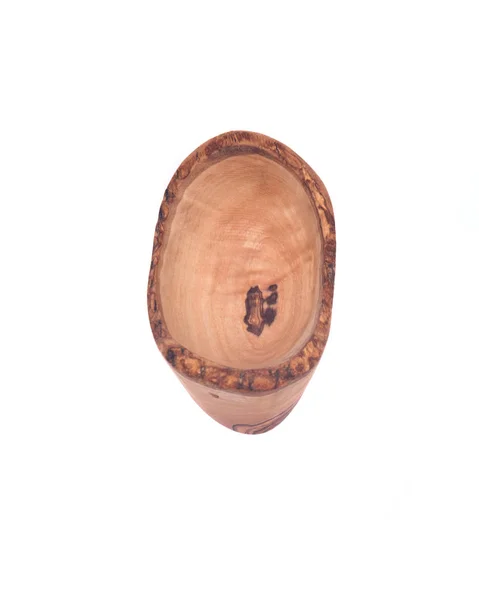 Olive wood vågiga rim skål — Stockfoto