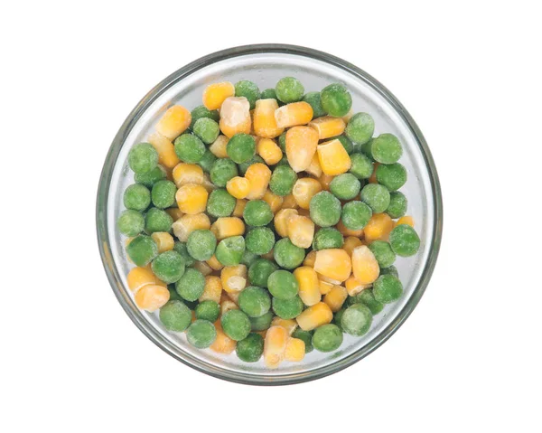 Guisantes y maíz orgánicos congelados — Foto de Stock