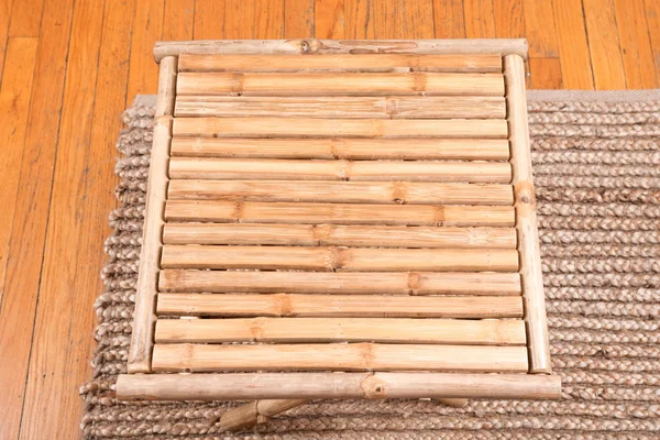 Natural bamboo folding table — Stock Photo, Image