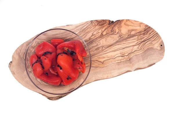 Požární pečené červené papriky — Stock fotografie