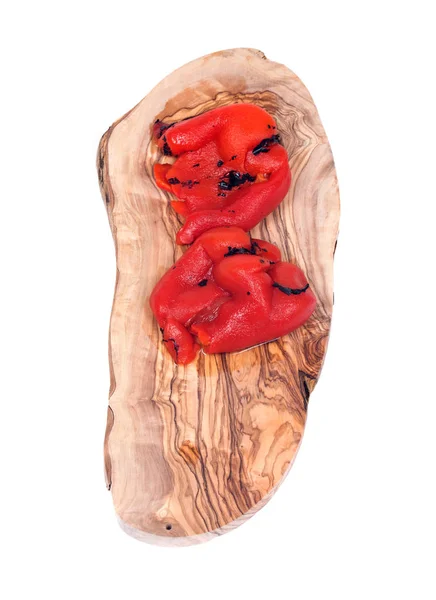 구운된 붉은 고추를 불 — 스톡 사진