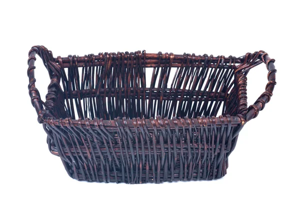 Empty wicker basket for gifts — Stock Photo, Image