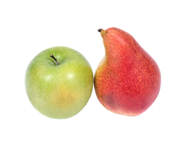 Bartlett orgánica de pera y la abuela de manzana herrero — Foto de Stock