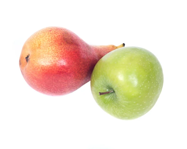 Bartlett orgánica de pera y la abuela de manzana herrero — Foto de Stock