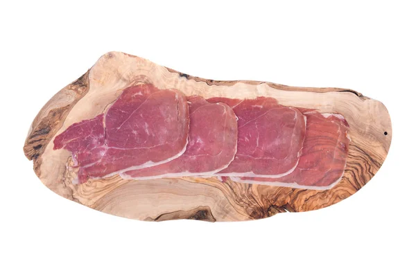 Benfri skivad italiensk skinka prosciutto — Stockfoto