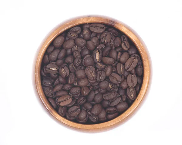 Medio orgánico granos de café tostados oscuros — Foto de Stock