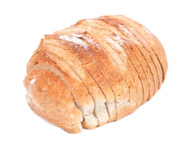 Huysuz ülke stil organik Fransız ekmeği yuvarlak dilimlenmiş