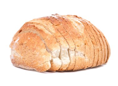 Huysuz ülke stil organik Fransız ekmeği yuvarlak dilimlenmiş