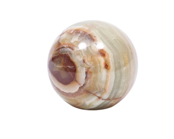 Багатобарвна онікс-сфера полірована натуральна смугаста кристалічна мінеральна кам'яна куля — стокове фото
