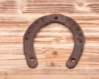 Eski paslı vintage iyi şanslar at nalı