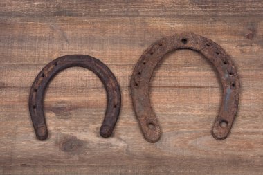 Eski paslı vintage iyi şanslar at nalı