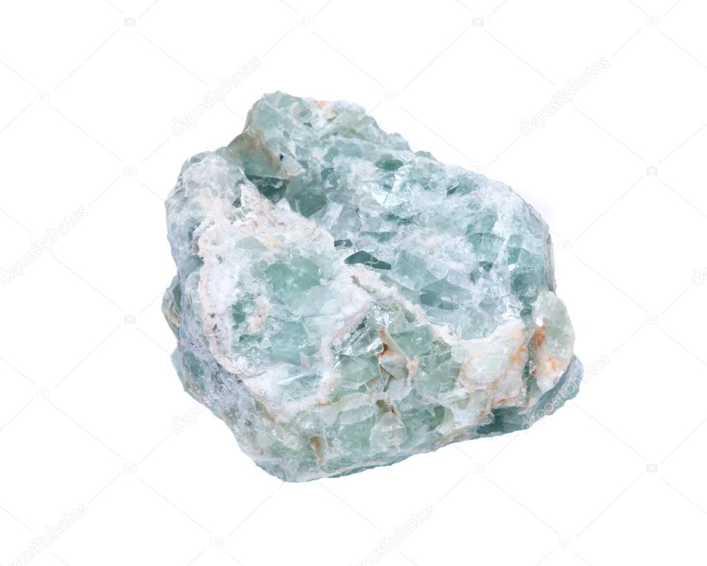 Raw green fluorite natural chunk