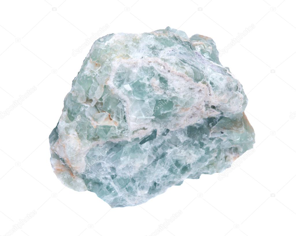 Raw green fluorite natural chunk