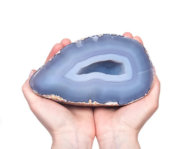 Kısmen parlak mavi dantel akik Jeod