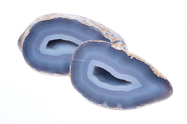 Partially polished blue lace agate geode — Stock Image Partially polished blue lace agate geode Royalty Free Stock Images
