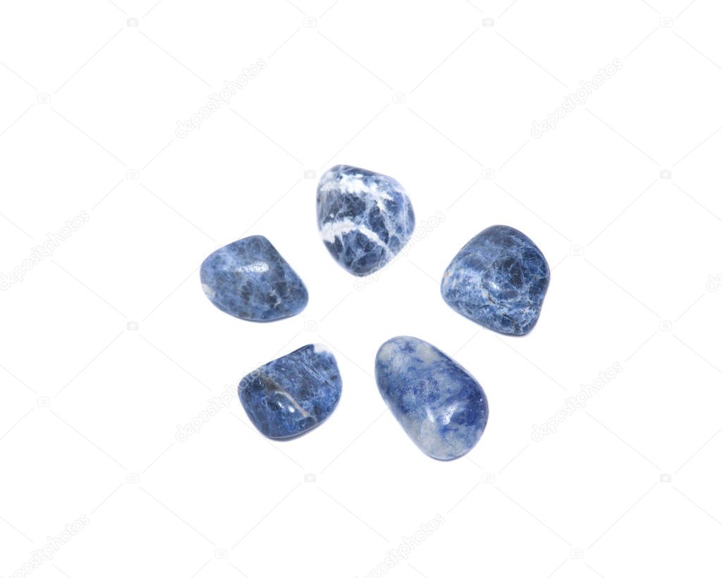 Blue and white sodalite 