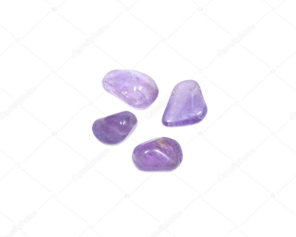 Natural amethyst stones