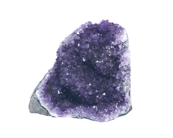 紫水晶大教堂 geode 标本 — 图库照片